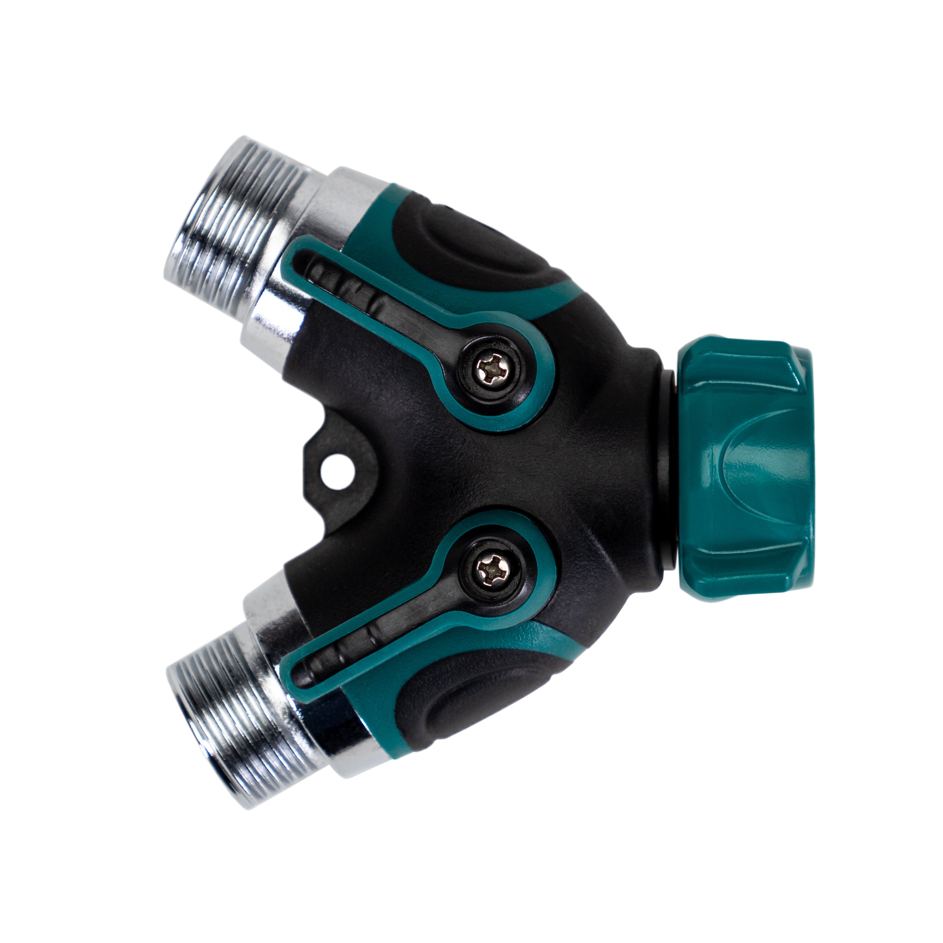 3/4" Garden Hose Two Way Hose Splitter Y Valve, Easy On/Off Ergonomic Design